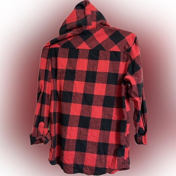 ReVess plaid flannel with hood. Size small. - Picture 2 of 2